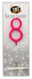 TNT Number 8 Pink Sparkler General Household ASDA   