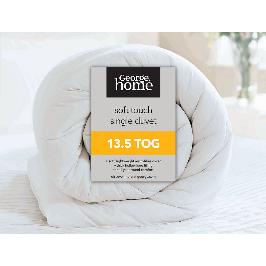 George Home 13.5 Tog Soft Touch Double Duvet GOODS ASDA   