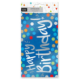 George Home Happy Birthday Blue Foil Banner GOODS ASDA   