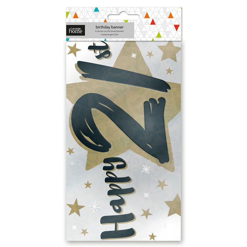 George Home Happy 21st Birthday Foil Banner