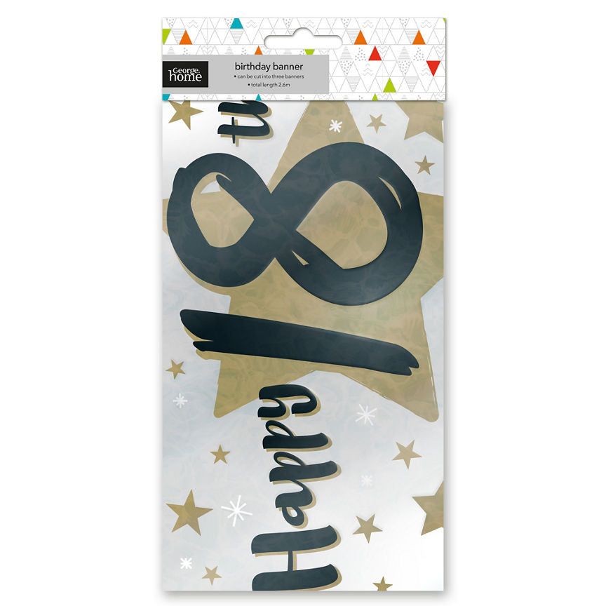 George Home Happy 18th Birthday Foil Banner