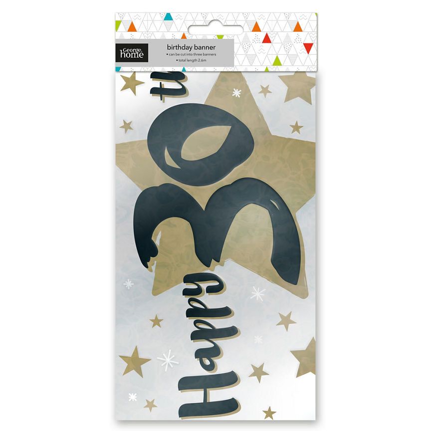 George Home Happy 30th Birthday Foil Banner