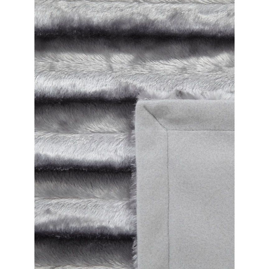 George Home Ribbed Embossed Super Soft Faux Fur Throw