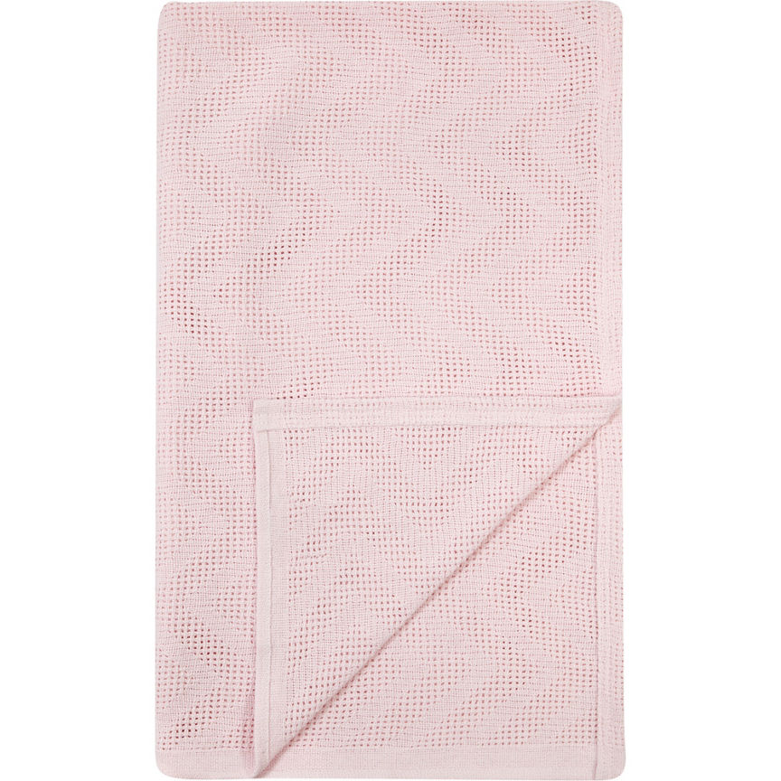George Home Pink Cotbed Cellular Shawl - McGrocer