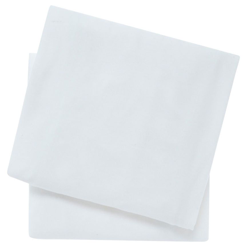 George Home White Cot Fitted 2pk Sheets General Household ASDA   