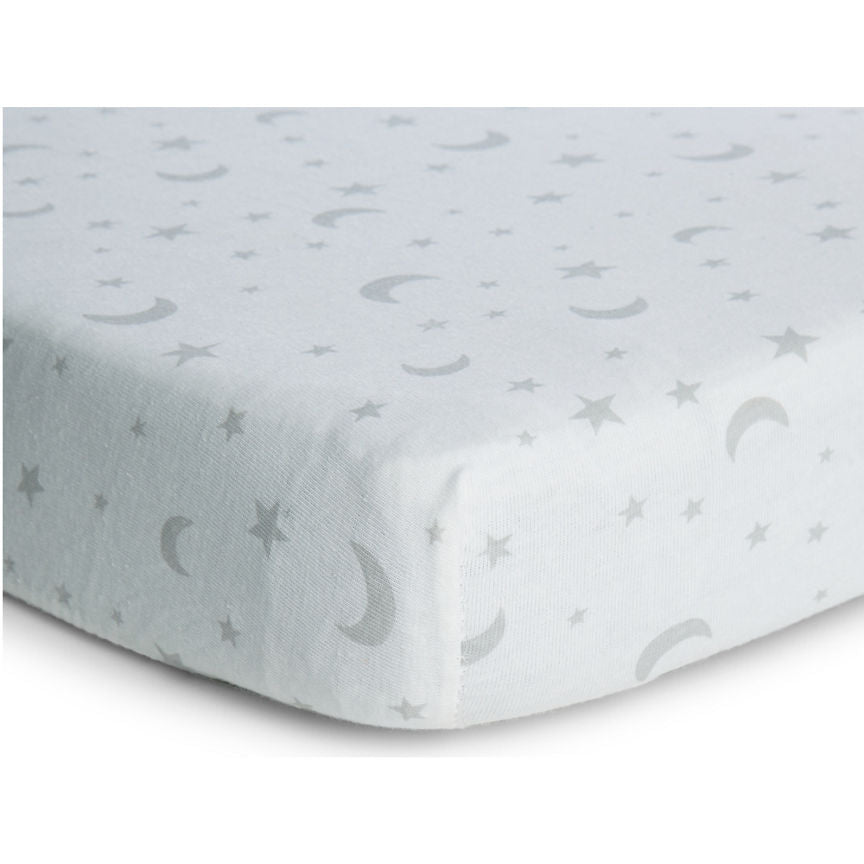 George Home Moon and Stars Moses Cot Bed 2pk Fitted Sheets