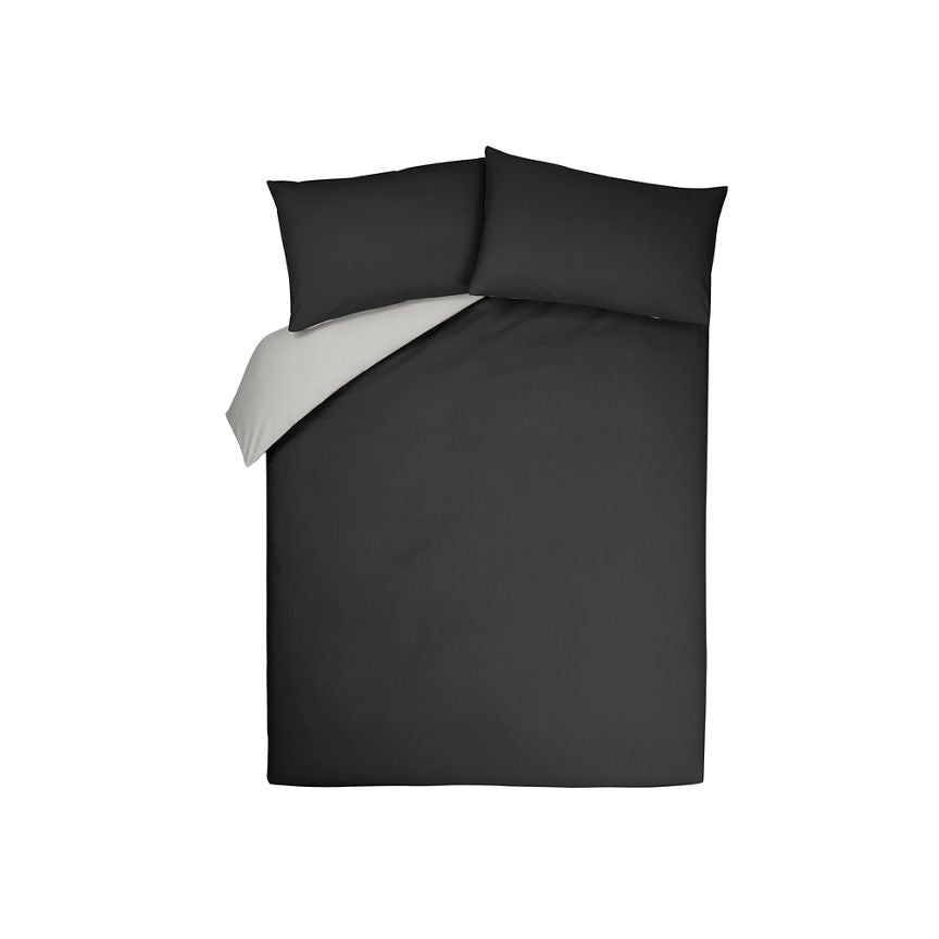 George Home Black Reversible King Duvet Cover General Household ASDA   