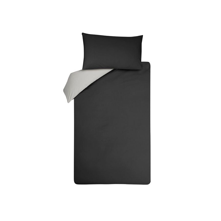 George Home Black Reversible King Duvet Cover General Household ASDA   