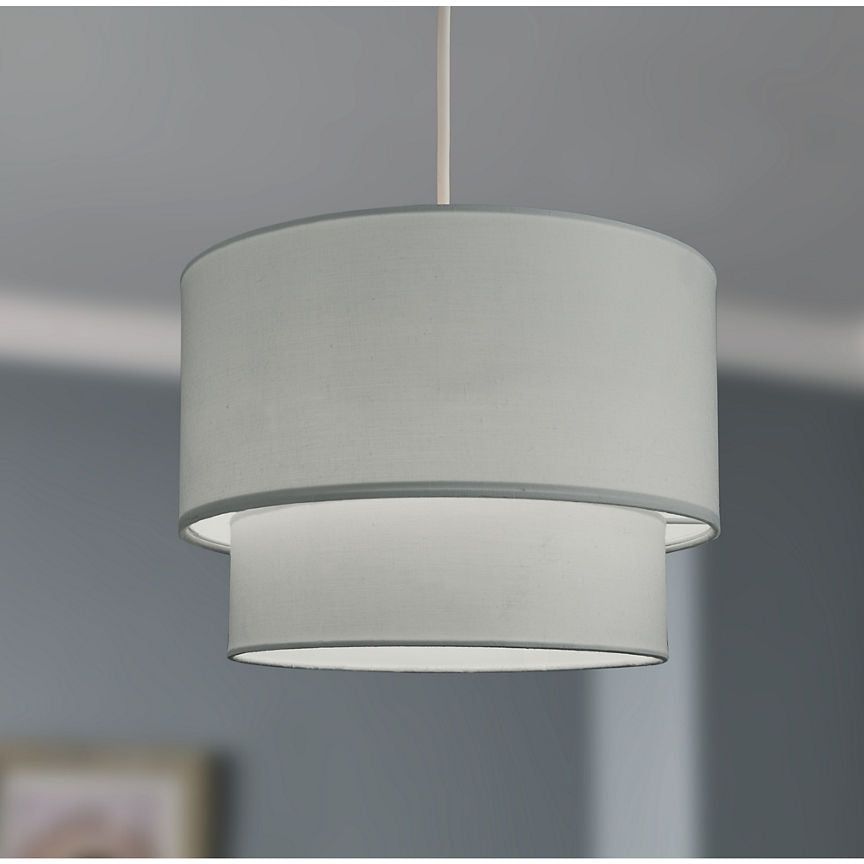 George Home Two-Tier Ceiling Shade - Grey General Household ASDA   