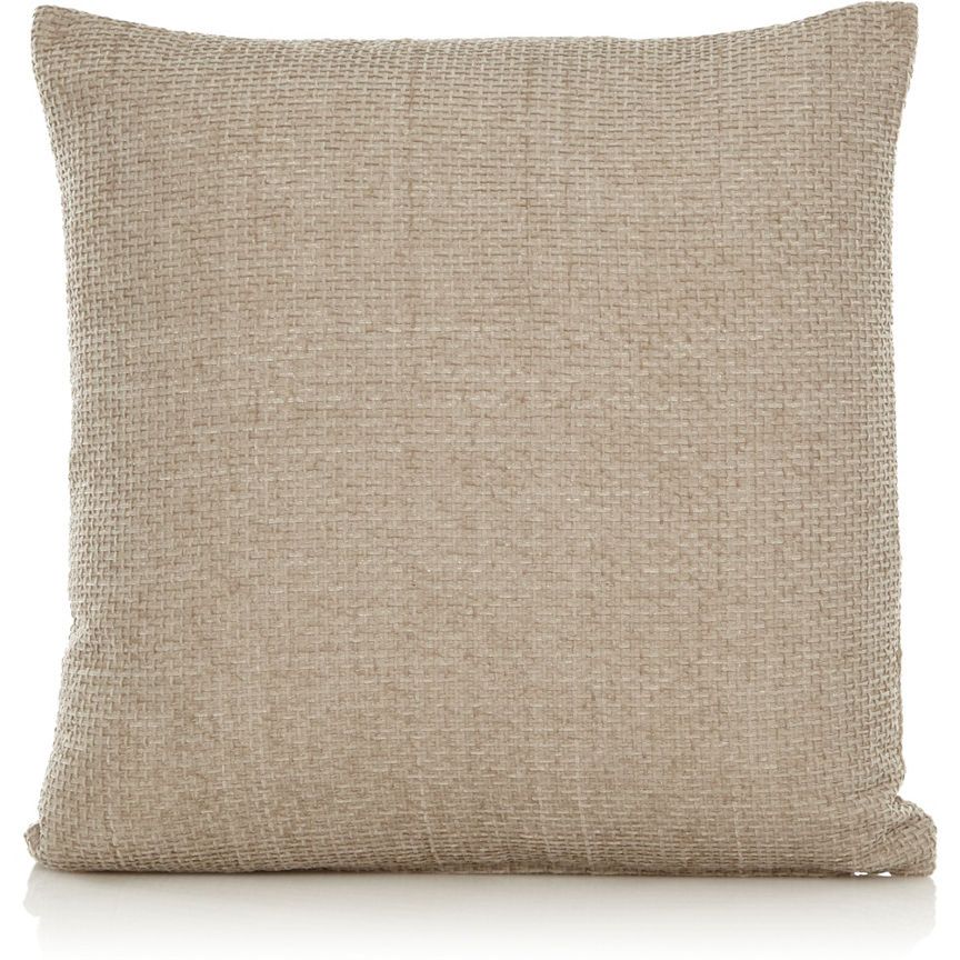 George Home Chenille Hopsack Cushion Natural