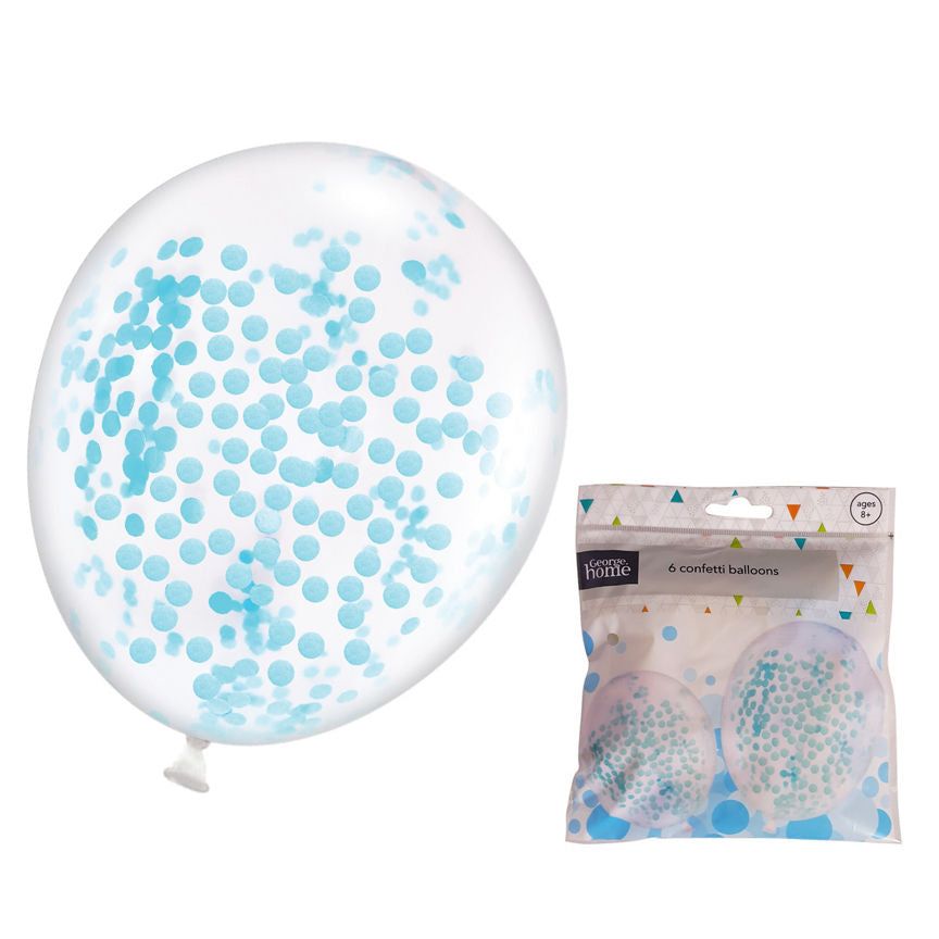 George Home Blue Confetti Balloons General Household ASDA   