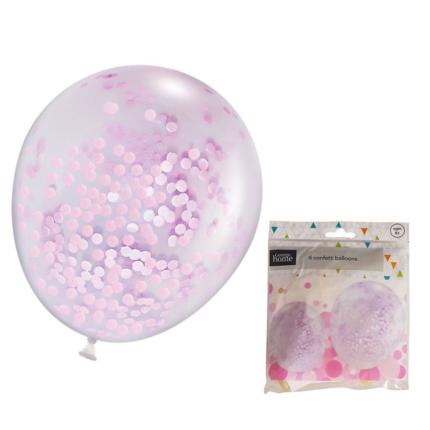 George Home Pink Confetti Balloons