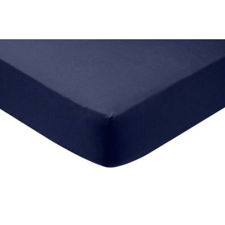 George Home Navy Fitted Sheet Single General Household ASDA   