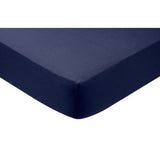 George Home Navy Fitted Sheet Single - McGrocer