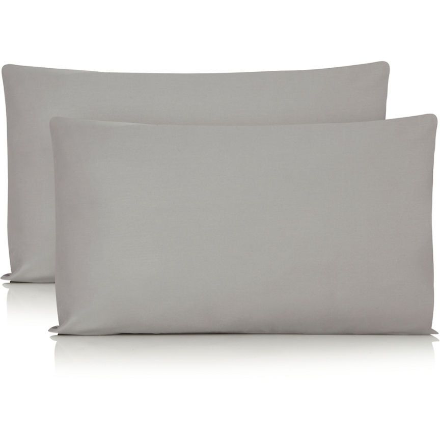 George Home Grey Sateen Pillowcase Pair General Household ASDA   