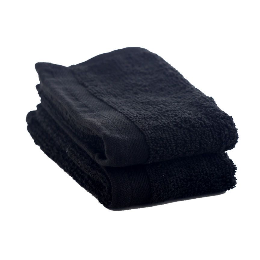 George Home 100% Cotton Face Cloth - Black General Household ASDA   