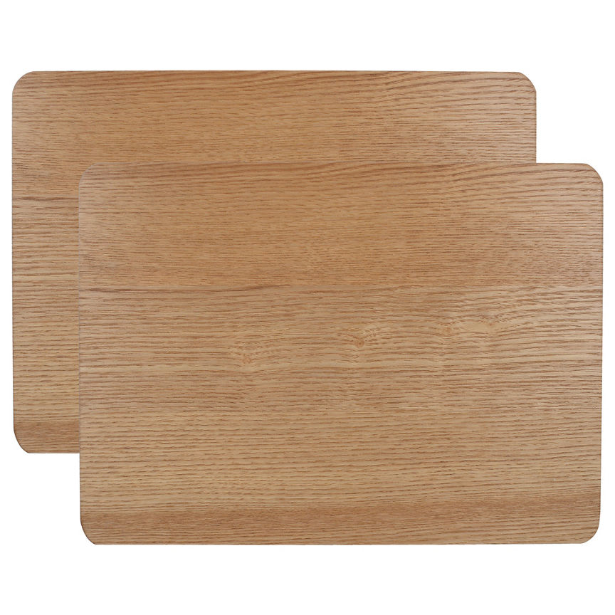 George Home Natural Wooden Placemats GOODS ASDA   