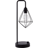 George Home Black Geometric-Shaped Table Lamp General Household ASDA   