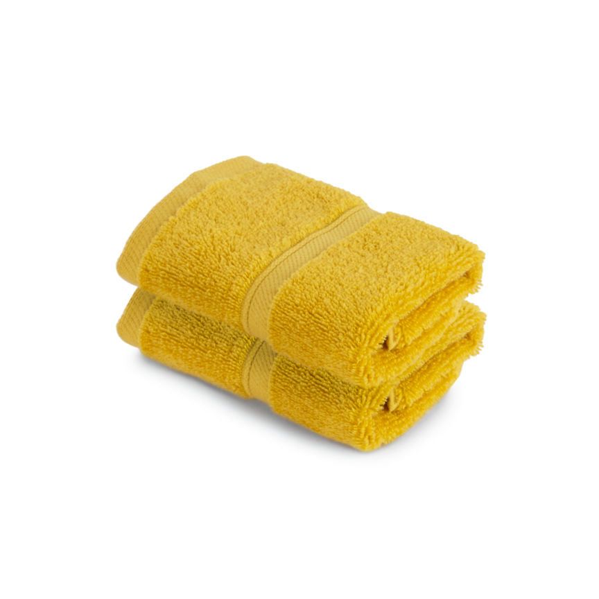 George Home Super Soft 100% Cotton Face Cloth - Mustard