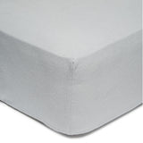 George Home Grey Brushed Cotton Fitted Sheet Double - McGrocer
