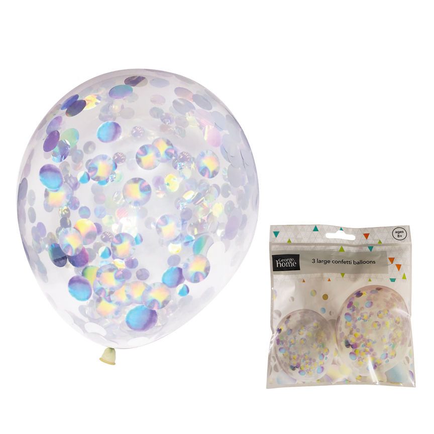 George Home Irridescent Confetti Balloons