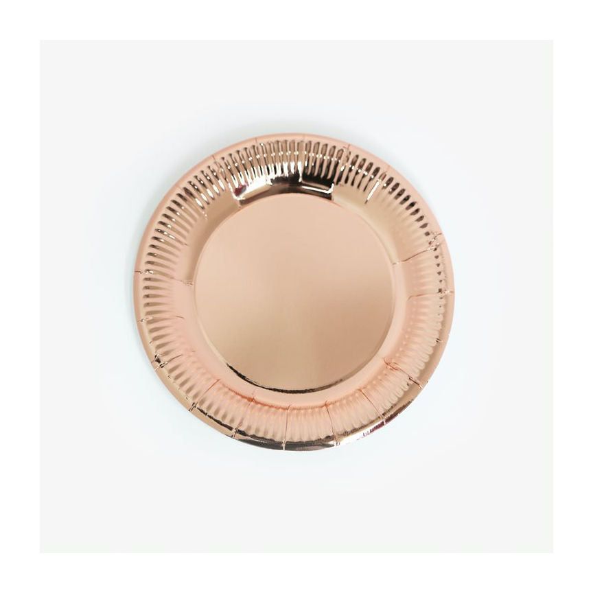 George Home Rose Gold Paper Plate General Household ASDA   