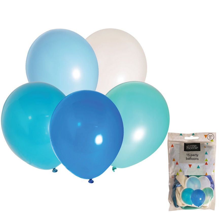 George Home Mixed Blue Balloons General Household ASDA   