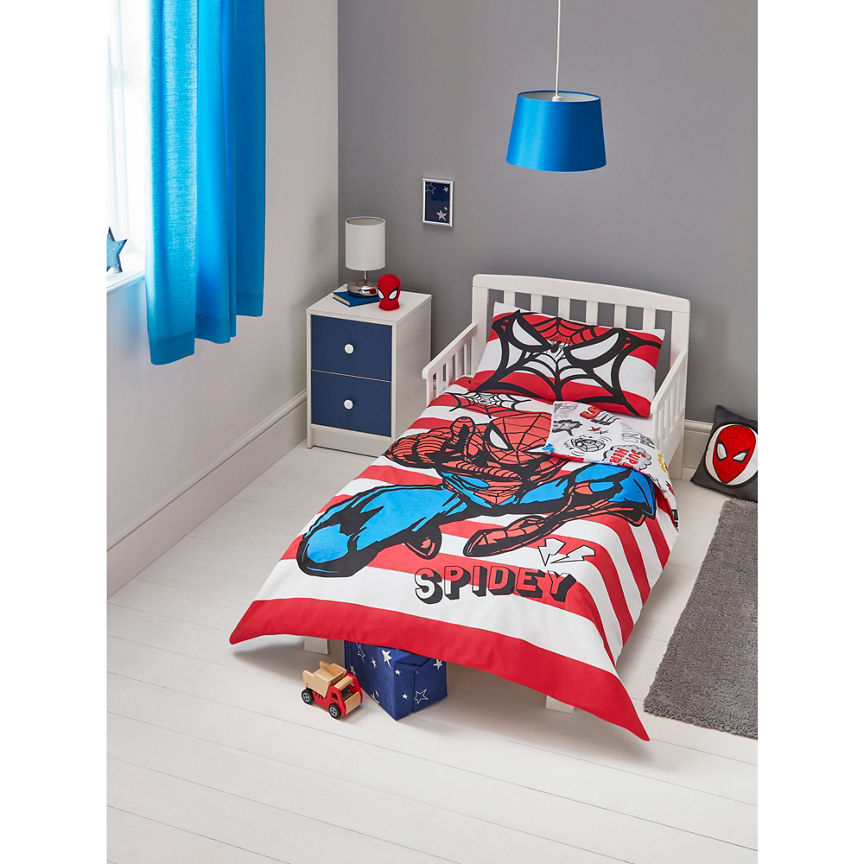 Marvel Spider Man Reversible Toddler Duvet Set General Household ASDA   