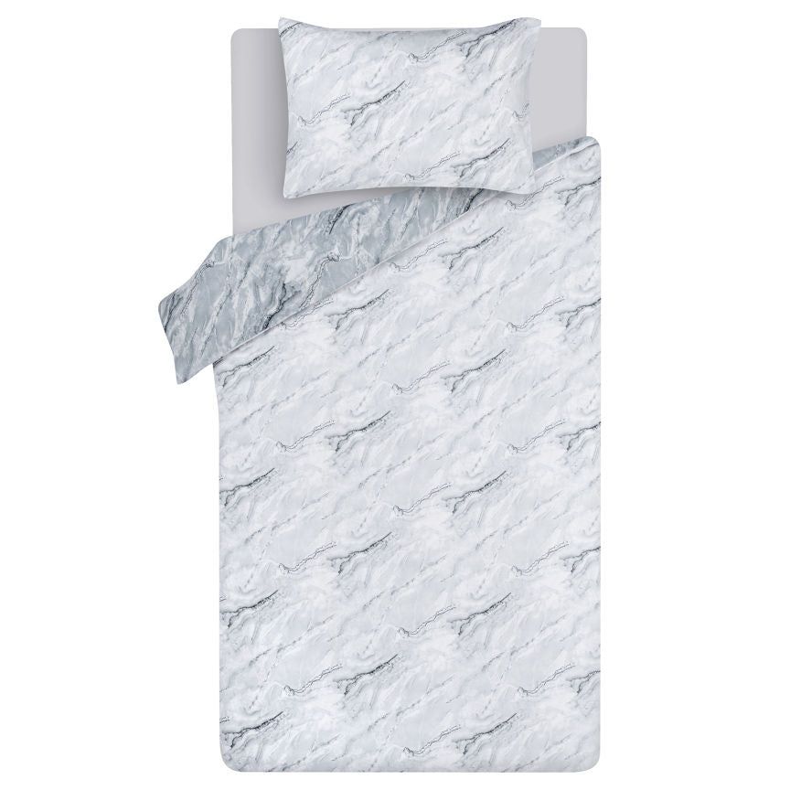 George Home Marble Effect Easy Care Reversible Single Duvet Set General Household ASDA   