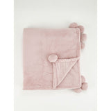 George Home Pink Pom Pom Trim Super Soft Throw General Household ASDA   