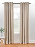 George Home Natural Textured Weave Lined Curtains General Household ASDA   