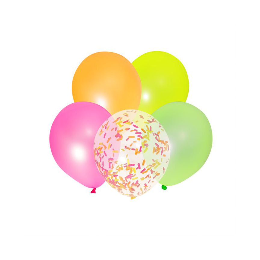 George Home Neon Confetti Mixed Pack Balloons