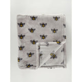 George Home Grey Bumble Bee Super Soft Throw General Household ASDA   