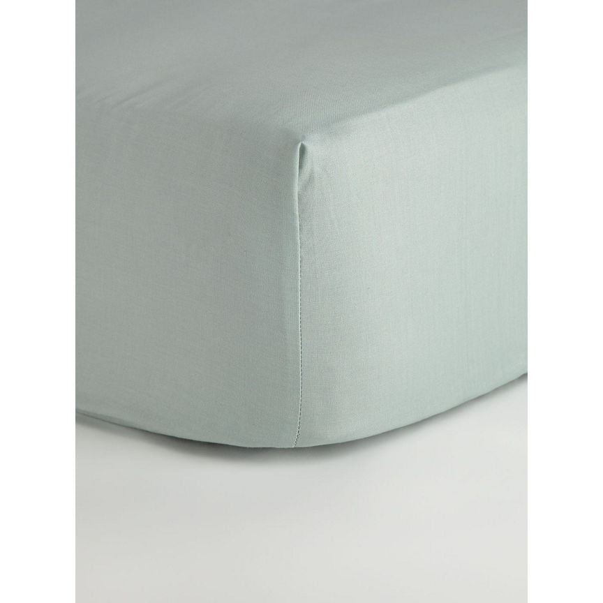 George Home Light Green Fitted Sheet Single - McGrocer