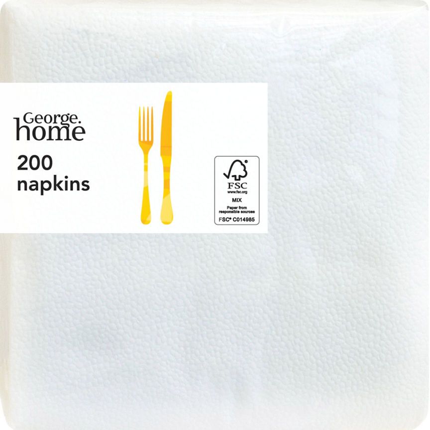 George Home Value Napkins General Household ASDA   