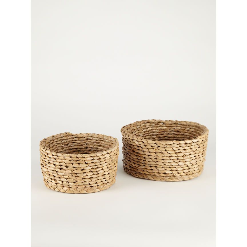 George Home Brown Rush Storage Baskets