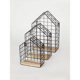 George Home Black House Shaped Wire Shelves Set Of 3 General Household ASDA   