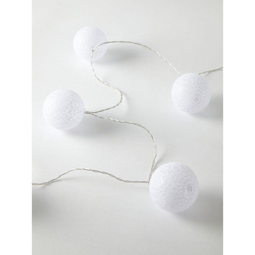 George Home White Ball String Lights General Household ASDA   