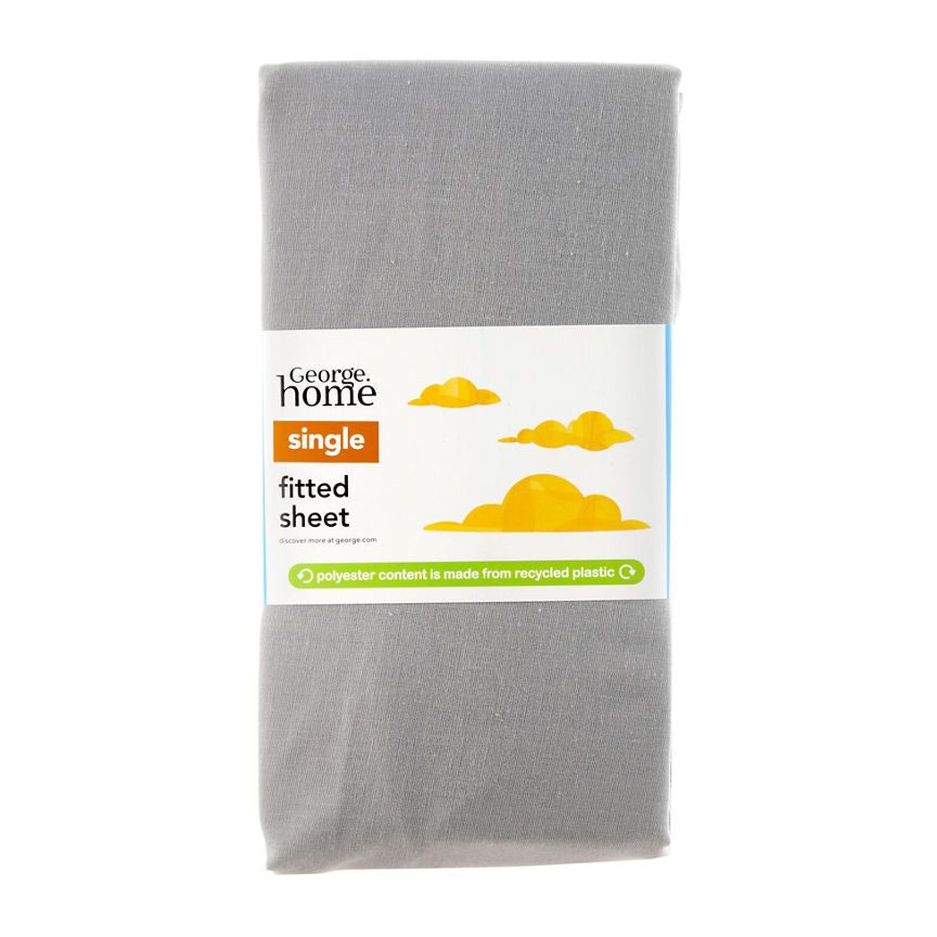 George Home Basics Single Fitted Sheet Made With Recycled Polyester