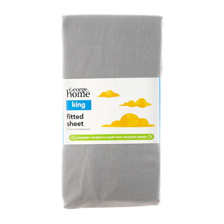 George Home Basics King Fitted Sheet Made With Recycled Polyester