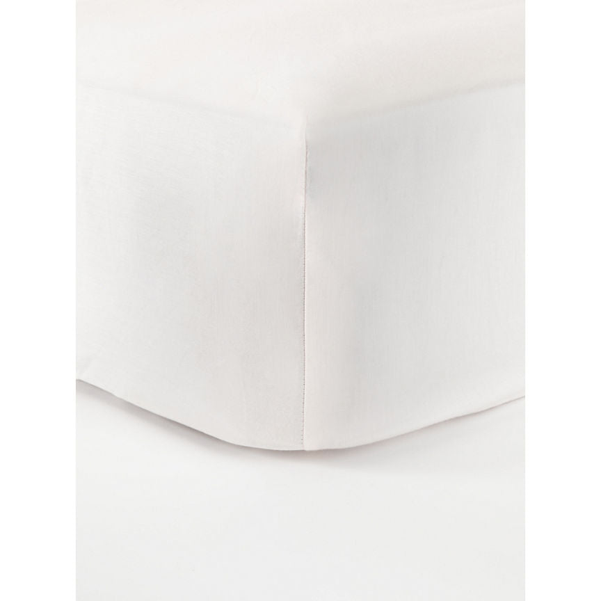 George Home Just Wellness White Tencel Fitted Sheet King - McGrocer
