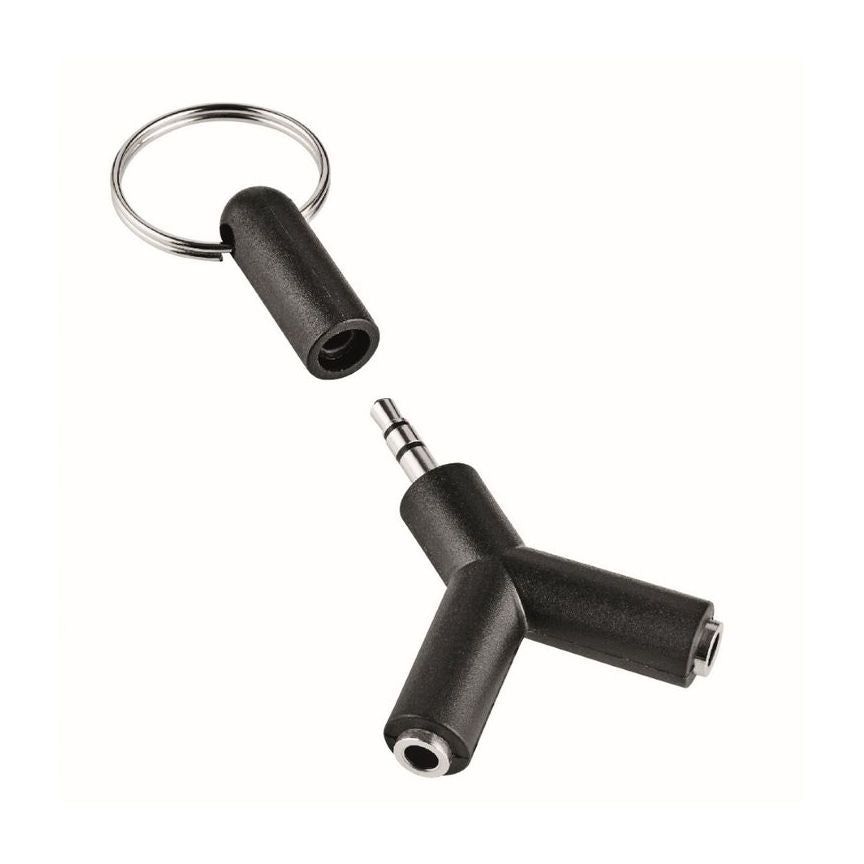 ONN Headphone Splitter with Keyring Cap