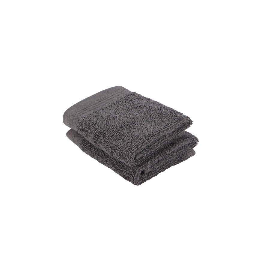George Home 100% Cotton Face Cloth - Charcoal - McGrocer