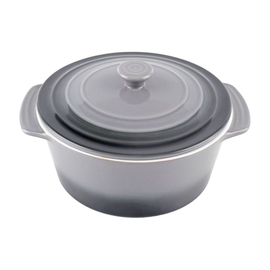 George Home Grey Round Casserole Dish Grey 2.5L