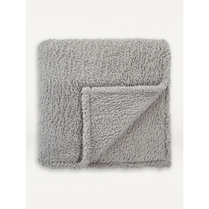 George Home Grey Teddy Blanket