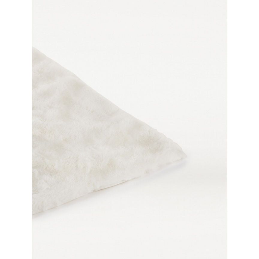 George Home White Plain Faux Fur Throw General Household ASDA   