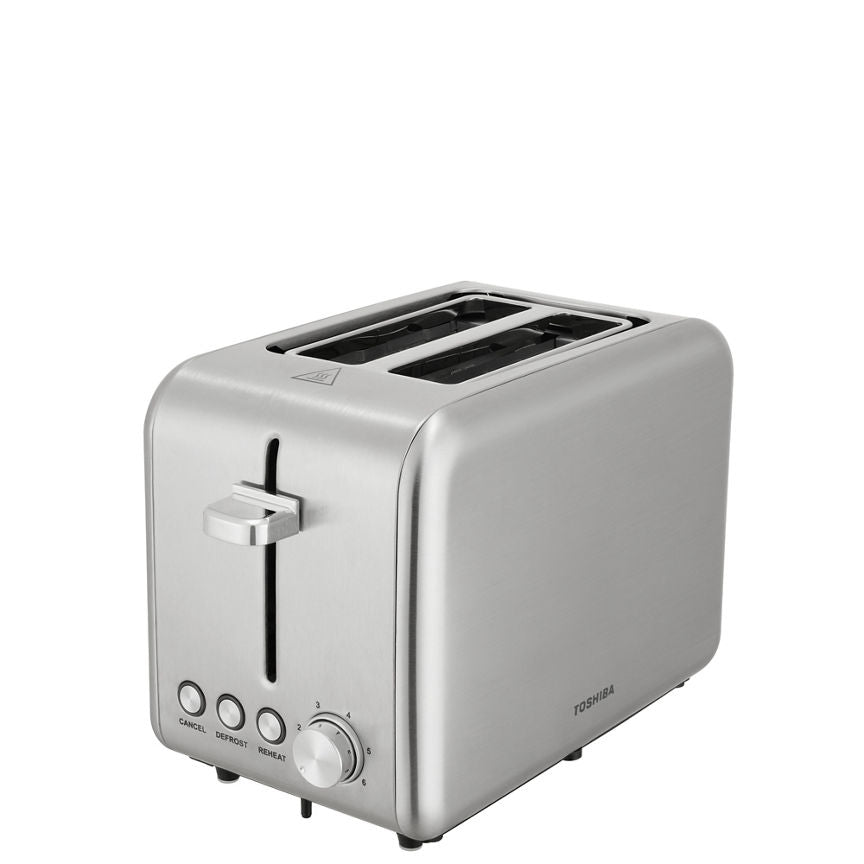 Toshiba Grey GST501G-20 Stainless Steel 2 Slice Toaster