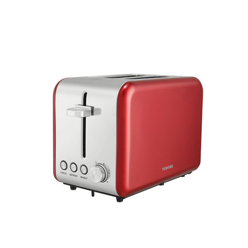 Toshiba Red GST501G-20 Stainless Steel 2 Slice Toaster