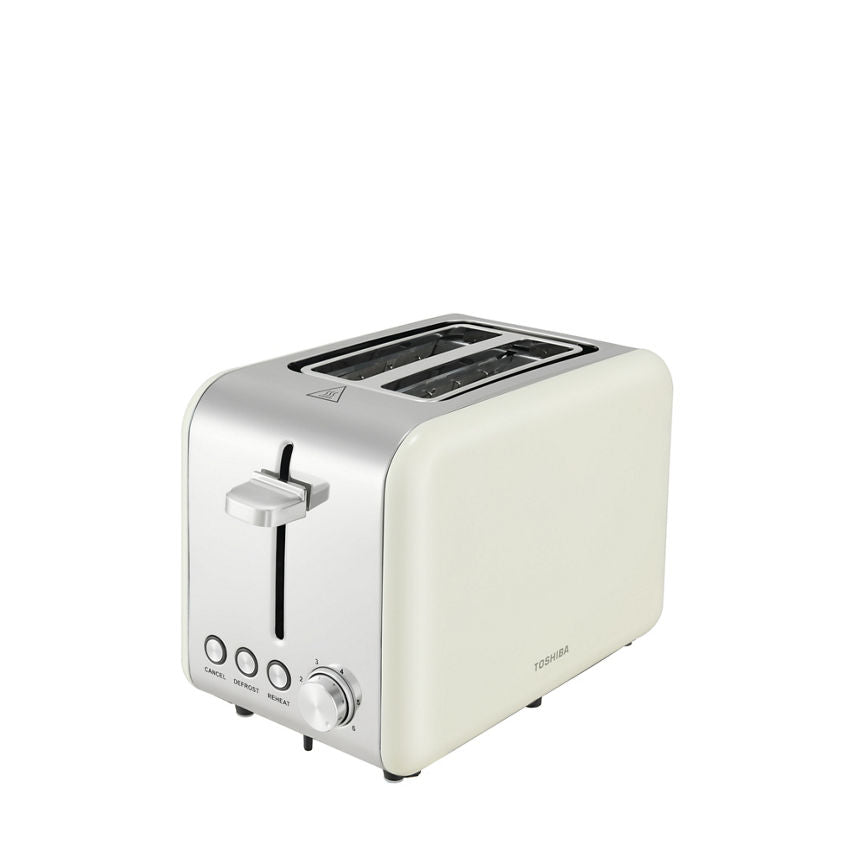 Toshiba Cream GST501G-20 Stainless Steel 2 Slice Toaster