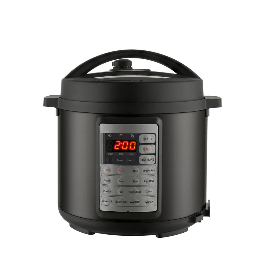 George Home Metallic Black 5.5L 1000W Pressure Cooker GOODS ASDA   